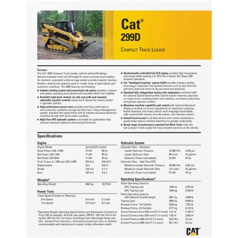 cat 299 skid steer fuel consumption|cat 299d spec sheet.